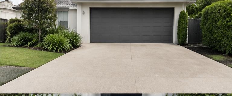 Illustrative driveway pressure washing after cleaning